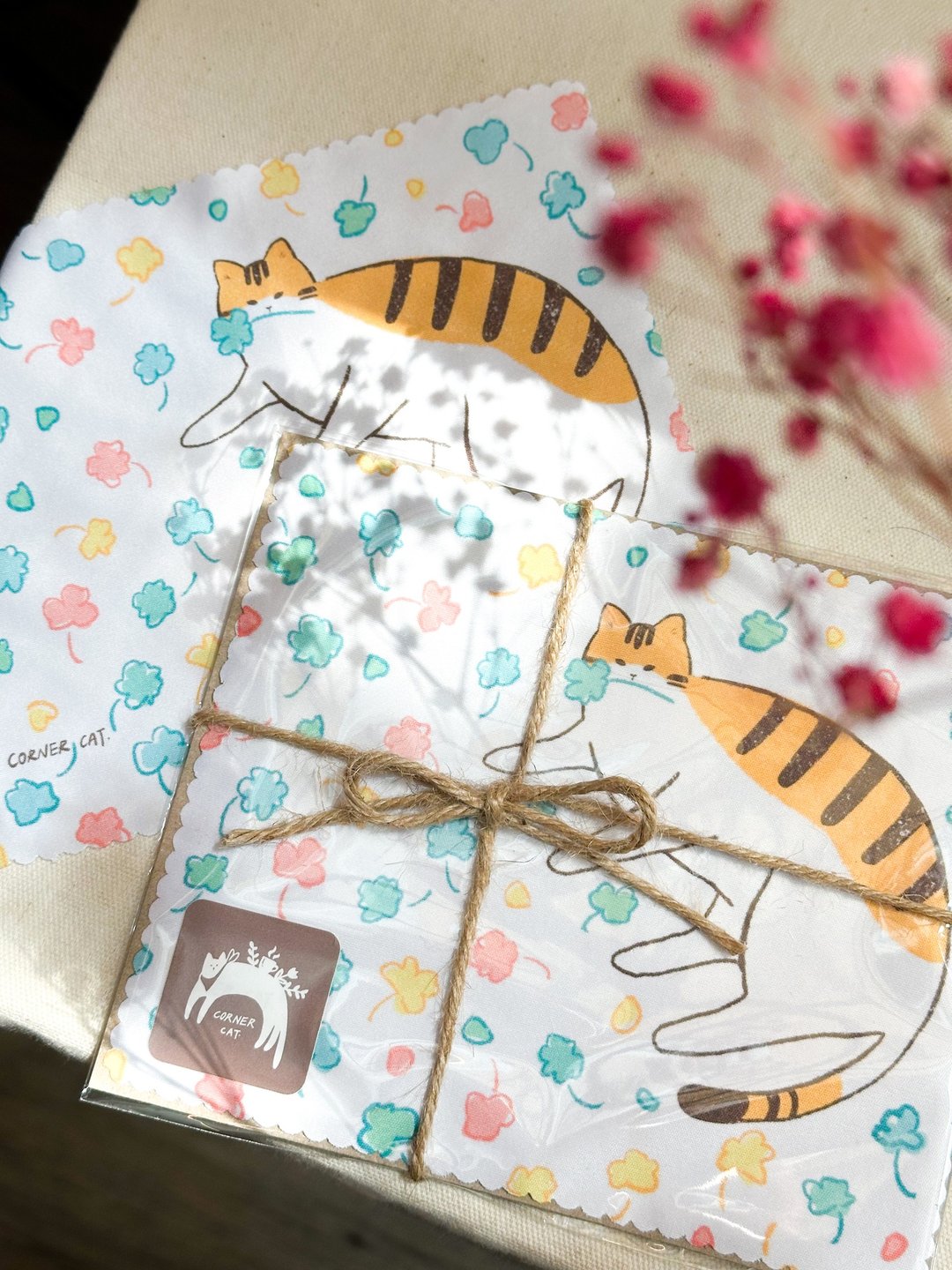 插画眼镜布/万用擦拭布-幸运草 - 眼镜盒/眼镜布 - 其他材质 多色
