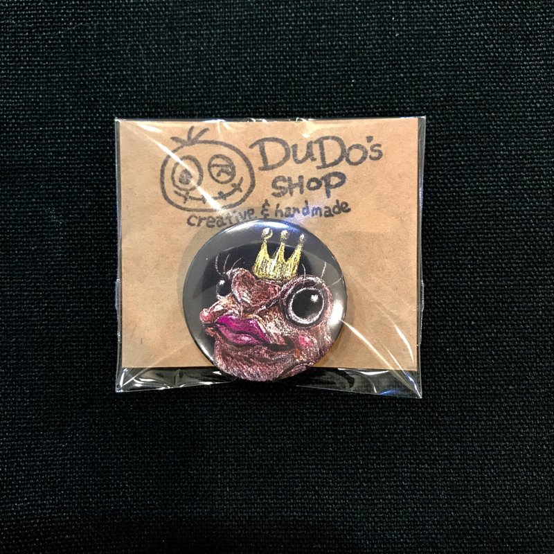 手绘插画小胸章小徽章别针 | 青蛙 公主 - 徽章/别针 - 其他金属 