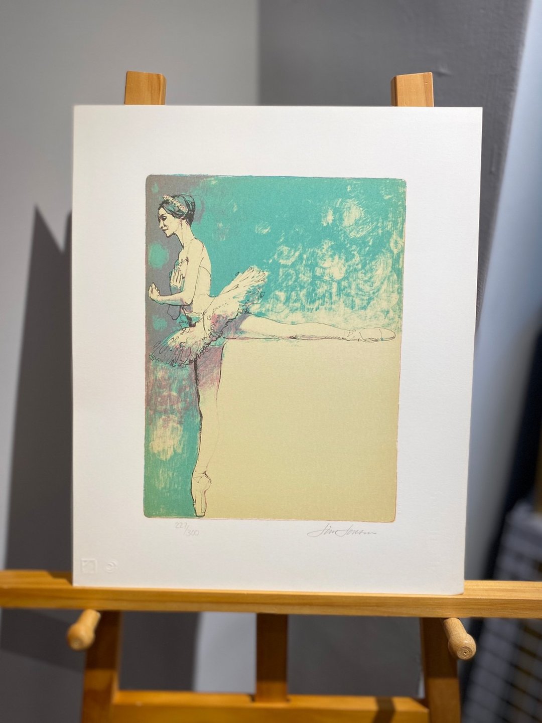 艺术家Jim Jonson(1928-1999)-Ballerina芭蕾女伶-Lithograph版画 - 海报/装饰画/版画 - 纸 蓝色