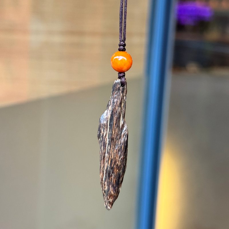 沉香 项链 吊坠 天然 越南芽庄黑棋楠 - 项链 - 木头 