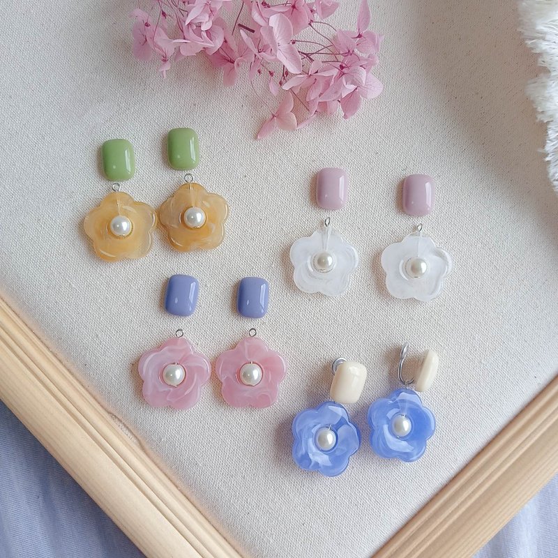 耳针 / 耳夹 / 和风菓子 - 耳环/耳夹 - 塑料 多色
