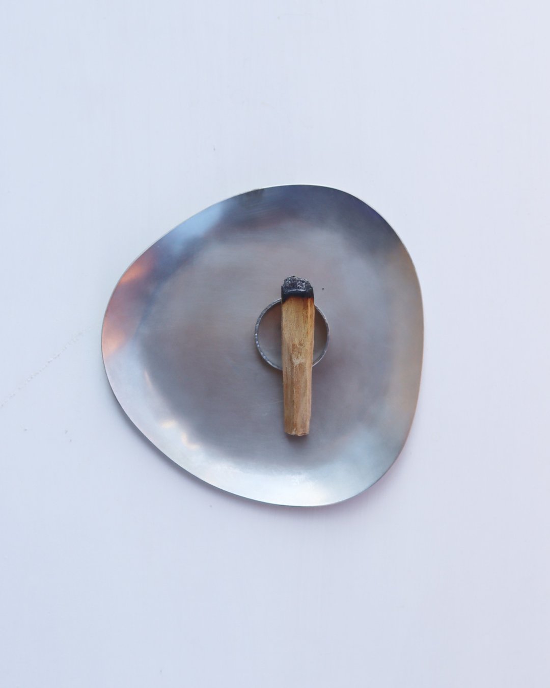 黄铜 Palo Santo 香皿 锡银 - 香薰/精油/线香 - 铜/黄铜 银色