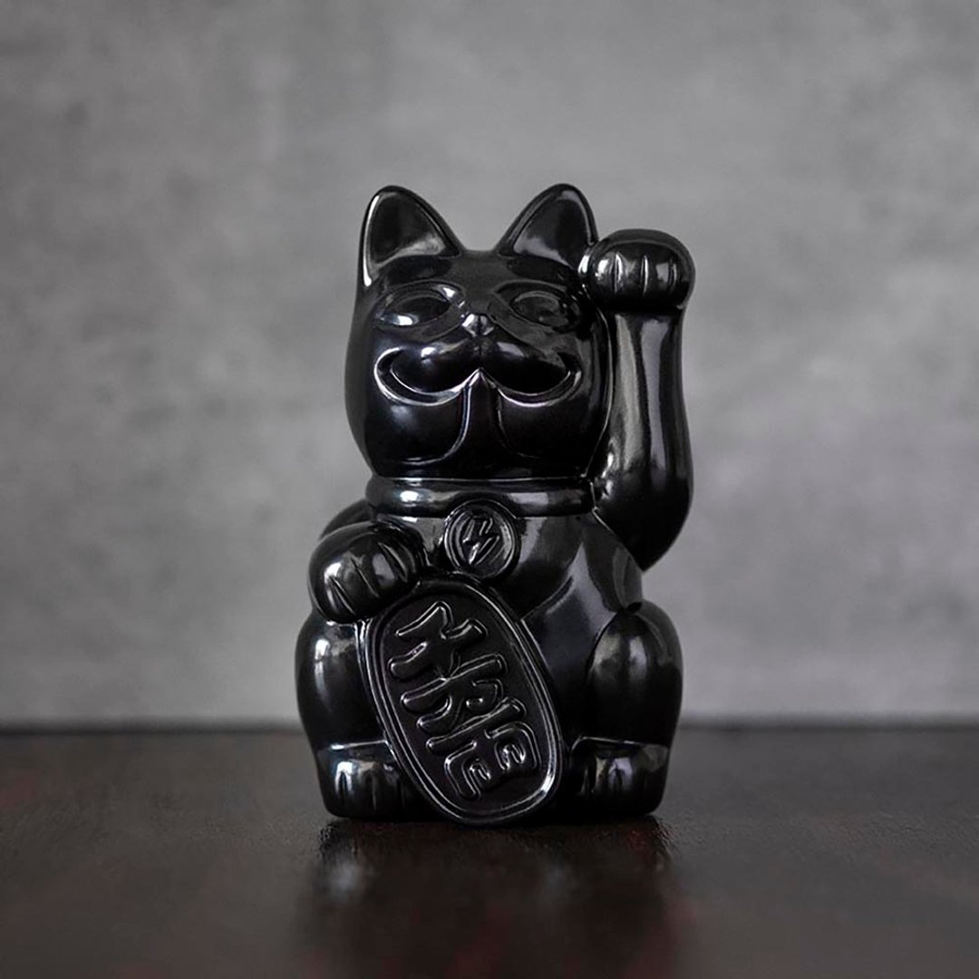 招财猫巴夫-黑 - 摆饰 - 树脂 