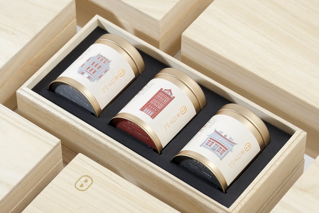 【茶包礼盒】大稻埕 小桐木礼盒 | 3罐入 伴手礼/企业赠礼 - 茶 - 新鲜食材 金色