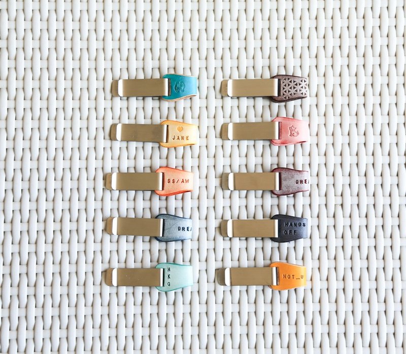 Loli 创意皮革笔插, 真皮, 不锈钢夹子, 刻字服务, 定制化礼物 - 笔筒/笔座 - 真皮 