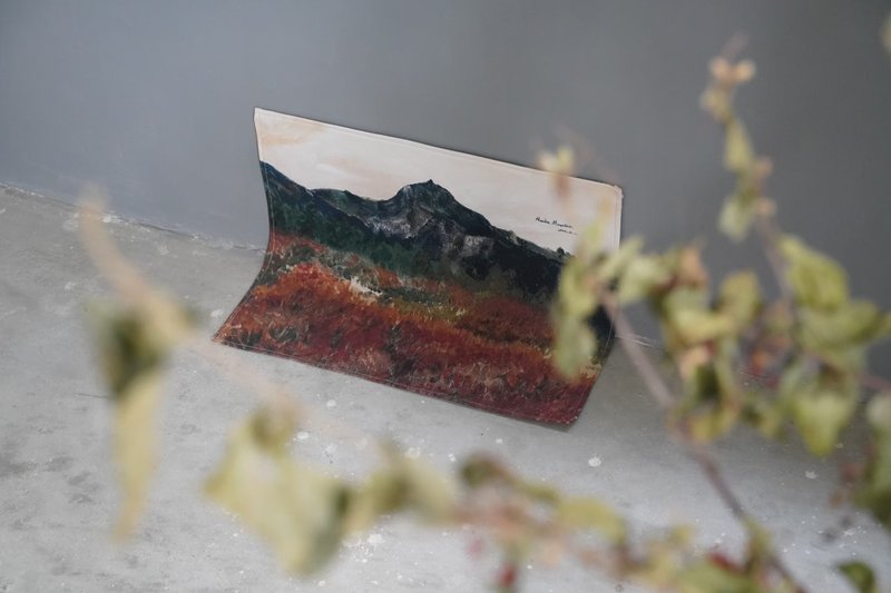 台湾高山挂布 - Jul 南湖大山 - 海报/装饰画/版画 - 棉．麻 橘色
