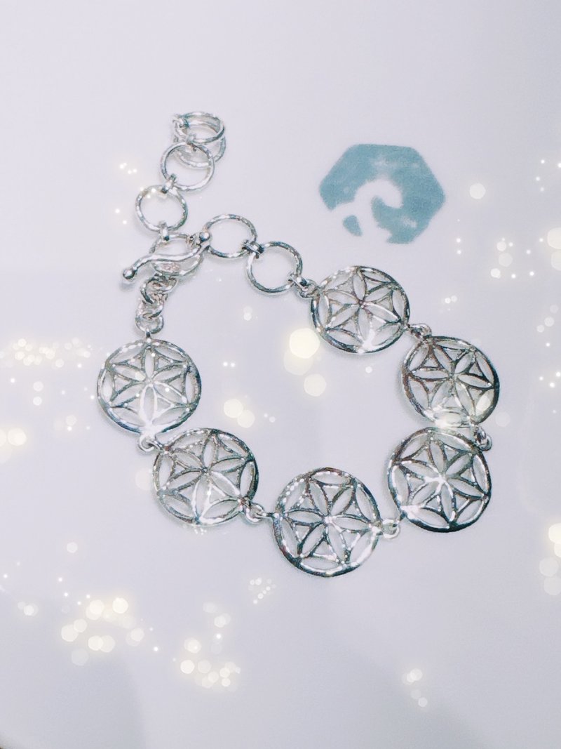 生命之花花手錬新款 - 手链/手环 - 纯银 透明