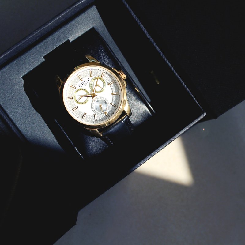 【PICONO】绅士多功能碳纤维系列手表-金色 / ST-2406 - 女表 - 其他金属 金色