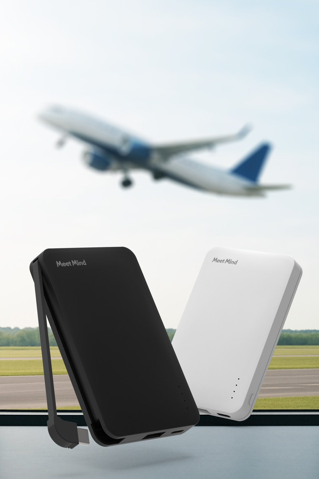 Meet Mind 5000mAh 自带线行动电源 Type-C 随身充电 - 有标示 wh - 充电宝/传输线 - 其他材质 多色