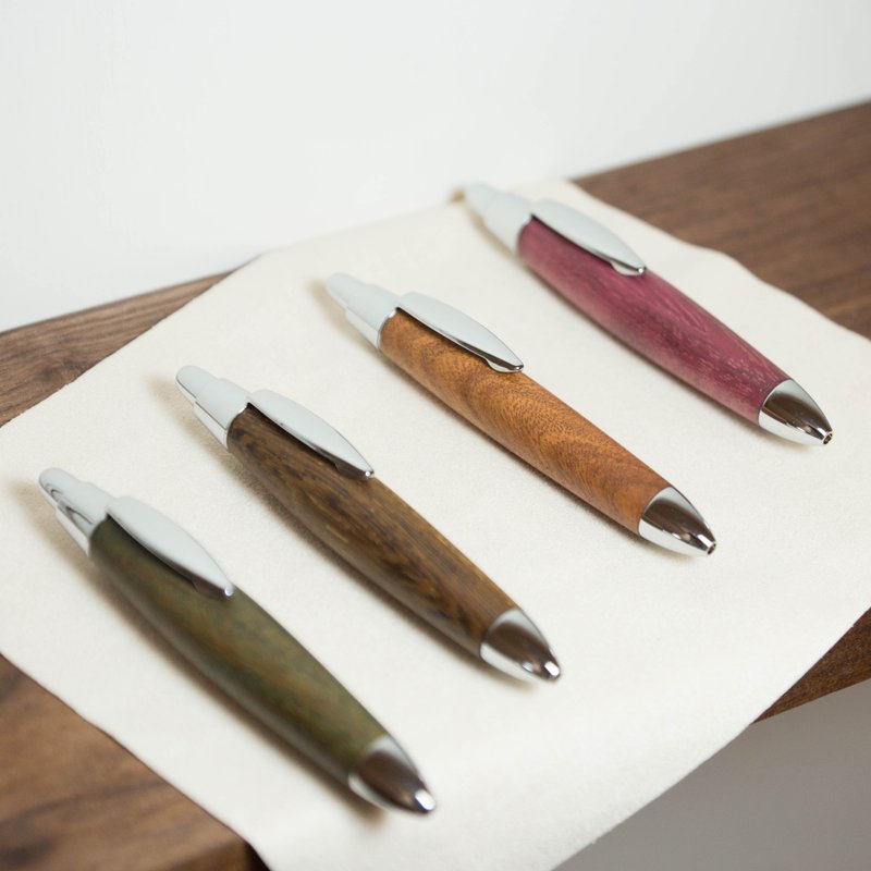 实木原子笔 | 迷你款・可雷射雕刻 - 圆珠笔/中性笔 - 木头 咖啡色