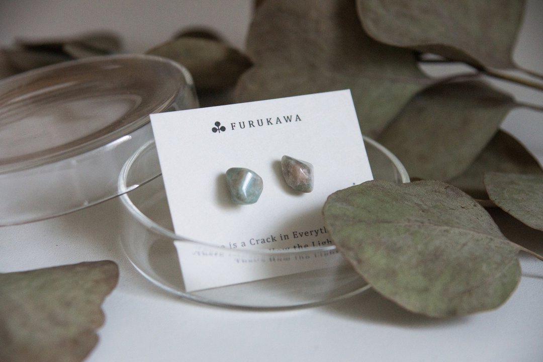 CRACK | 矿物系耳环 |  EARRINGS - 耳环/耳夹 - 玉石 蓝色