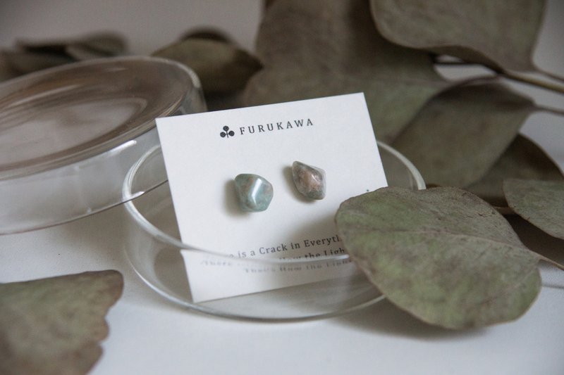 CRACK | 矿物系耳环 |  EARRINGS - 耳环/耳夹 - 玉石 蓝色