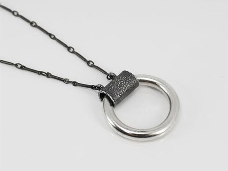 No.504 CIRCLE NECKLACES 圈型坠链-999纯银 - 项链 - 其他金属 银色