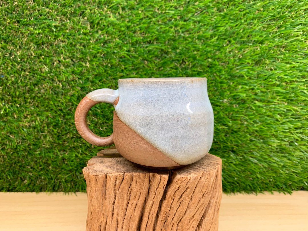 青瓷斜釉咖啡杯组 l 柴烧 - 咖啡杯/马克杯 - 陶 多色