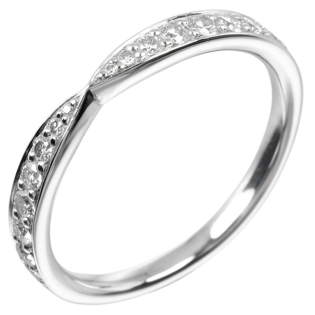 【日本直送】蒂芙尼 TIFFANY&Co. Harmony 6.5号 戒指 Pt950铂金 钻石 约2.44g【中古】A级 - 戒指 - 贵金属 银色