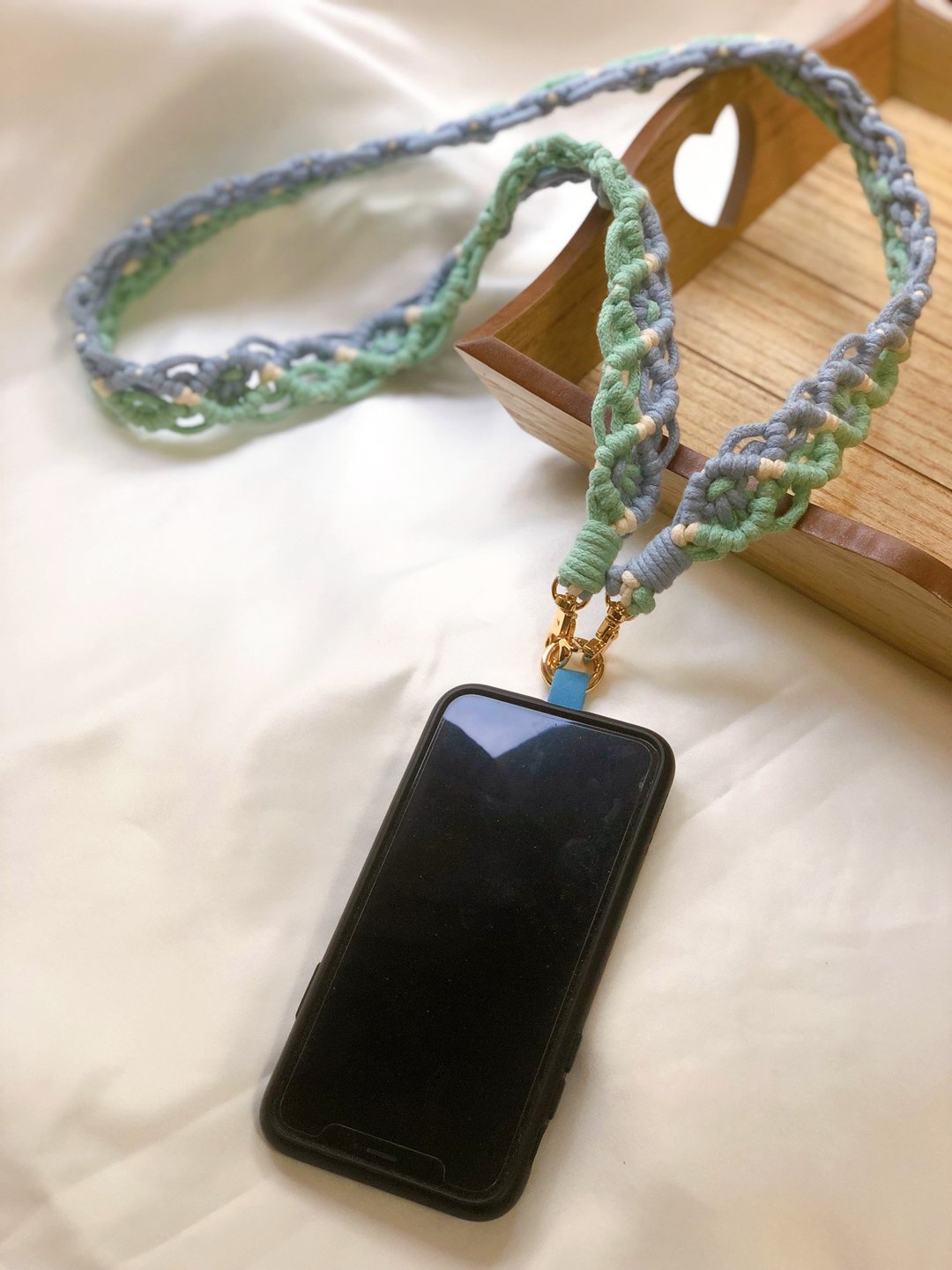 法式编织手机挂绳 - 挂绳/吊绳 - 棉 紫色
