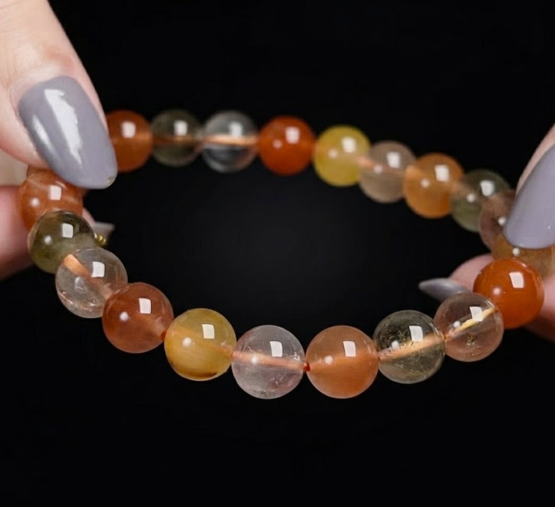 天然兔毛水晶手珠| 天然水晶 | 送礼 - 手链/手环 - 水晶 橘色