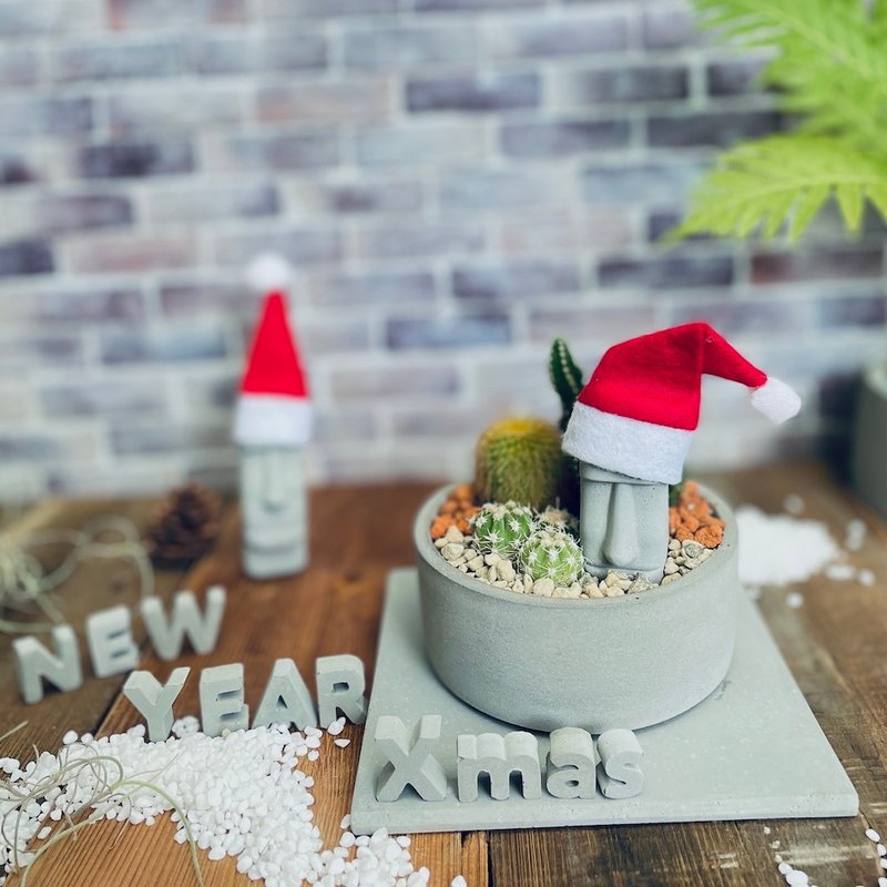 【摩艾绿意花园】迷你仙人掌造景DIY (水泥字要加购 ) 生日礼物 - 植栽/盆栽 - 植物．花 灰色