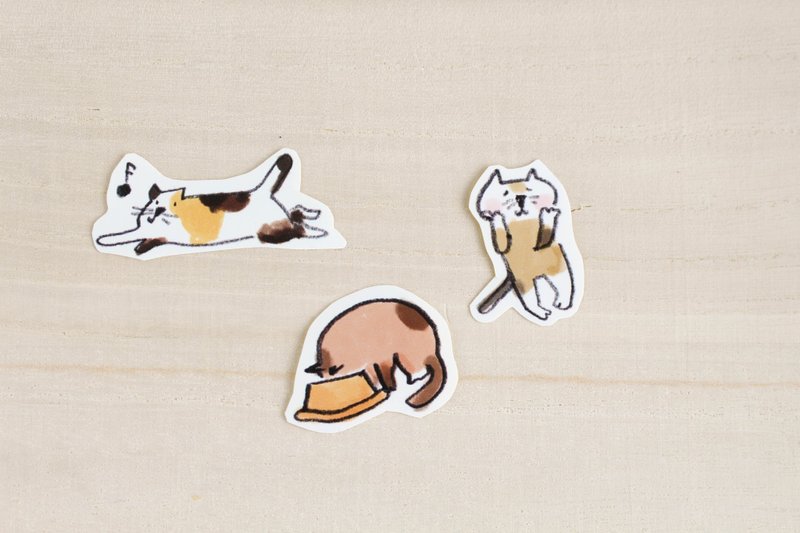 手剪贴纸 - 动动筋骨 A - 贴纸 - 纸 多色