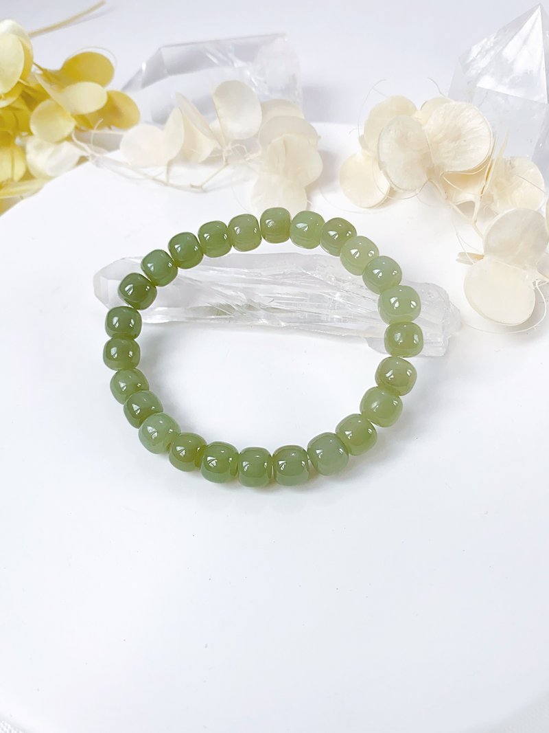 晴水和田玉手串||和田玉/水晶/手串/手链 - 手链/手环 - 水晶 绿色