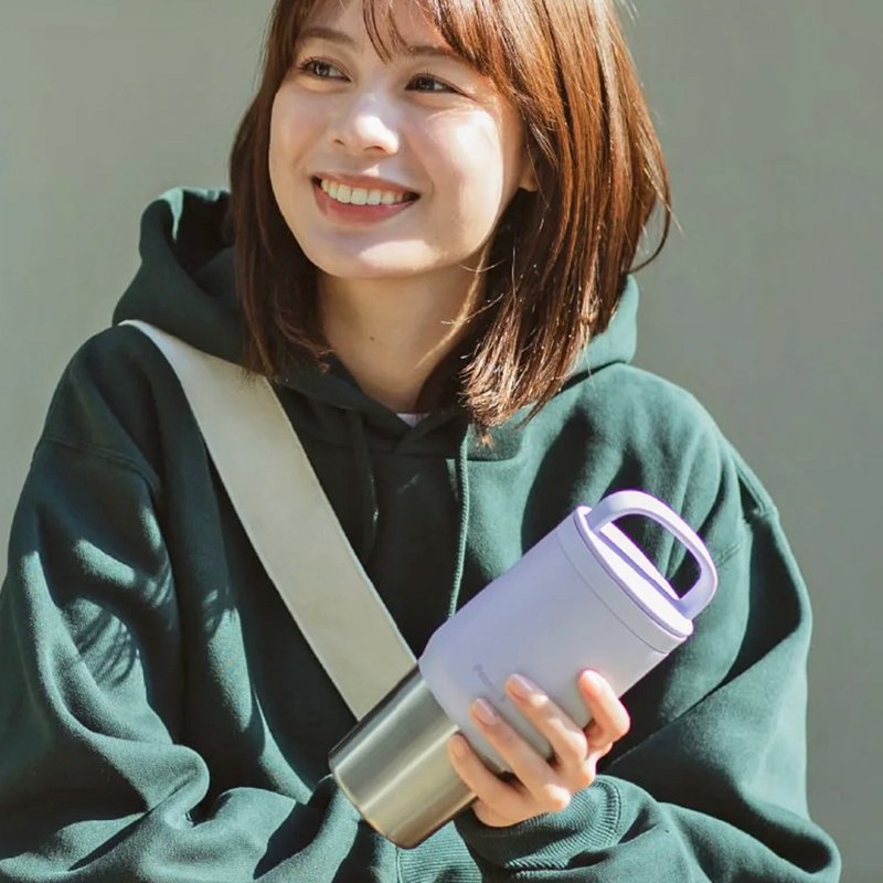 【孔雀Peacock】800ML真空断热 不锈钢冰霸杯(上盖可拆洗)-淡紫色 - 保温瓶/保温杯 - 不锈钢 紫色