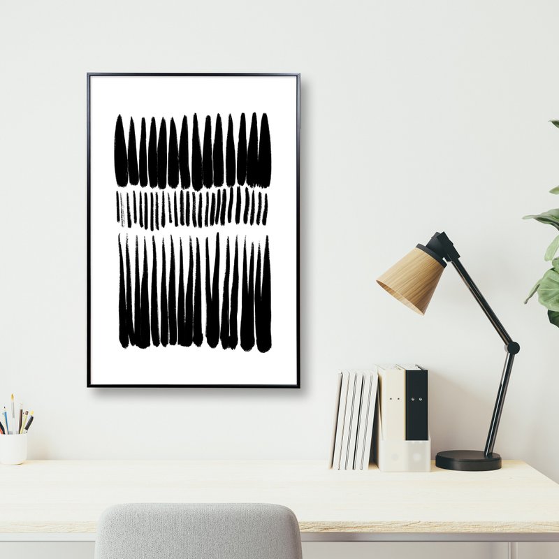 线条节奏 / 现代抽象几何挂画 画芯 海报 无框画 装饰画 - 海报/装饰画/版画 - 纸 