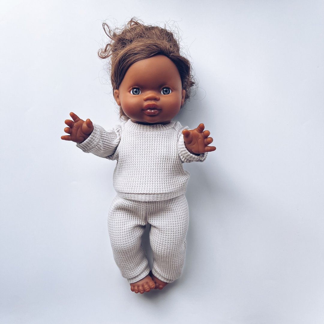 Outfit for Minikane 13 inch Miniland 15 inch dolls, Clothes doll Paola Reina - 玩具/玩偶 - 环保材料 灰色