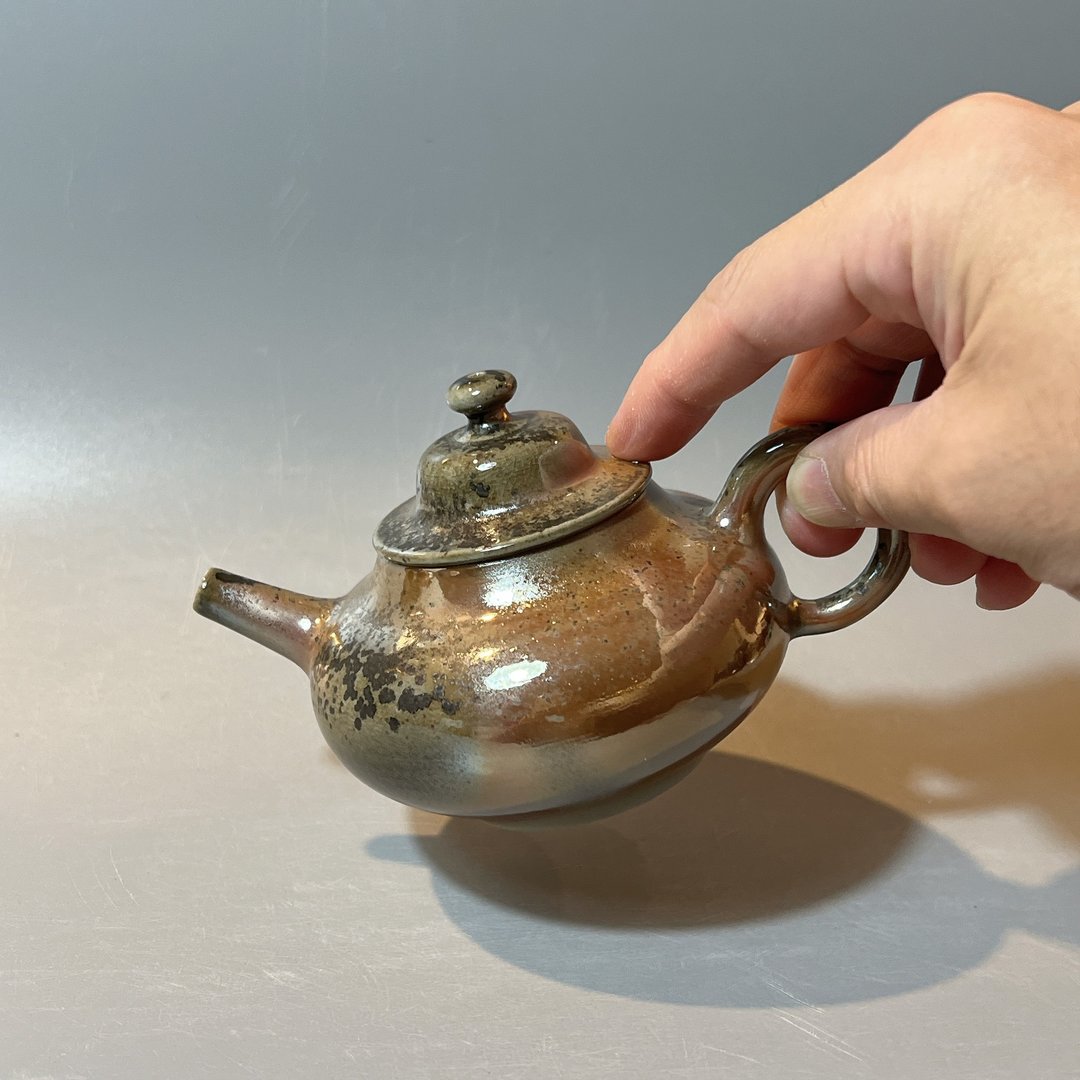 柴烧古朴金彩茶壶 / 古典茶壶 / 小平凡手作 - 茶具/茶杯 - 陶 