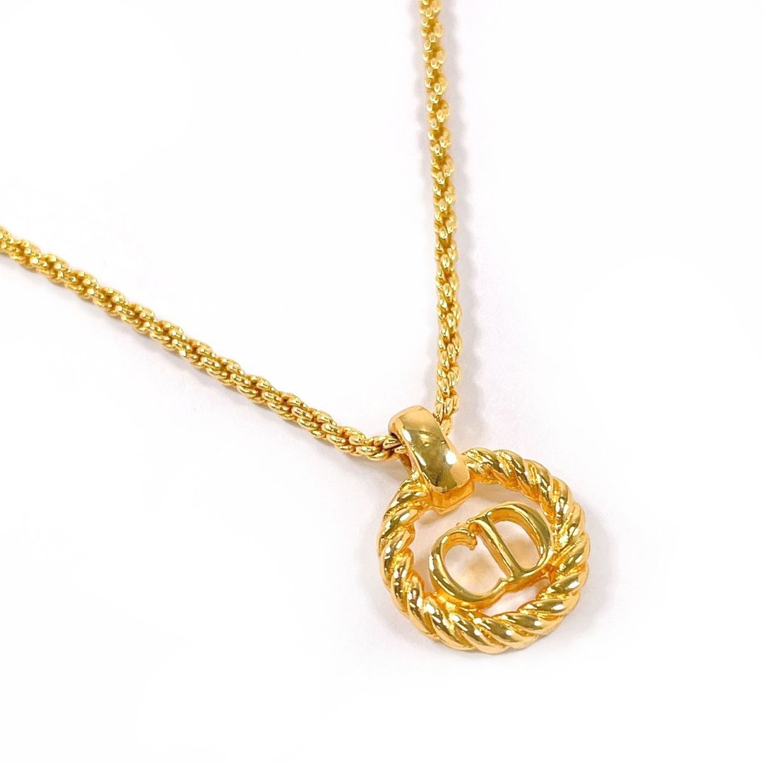 【日本直寄．中古美品】Christian Dior 克里斯汀·迪奥 项链 CD Logo 古董 GP 金色 - 项链 - 其他材质 金色