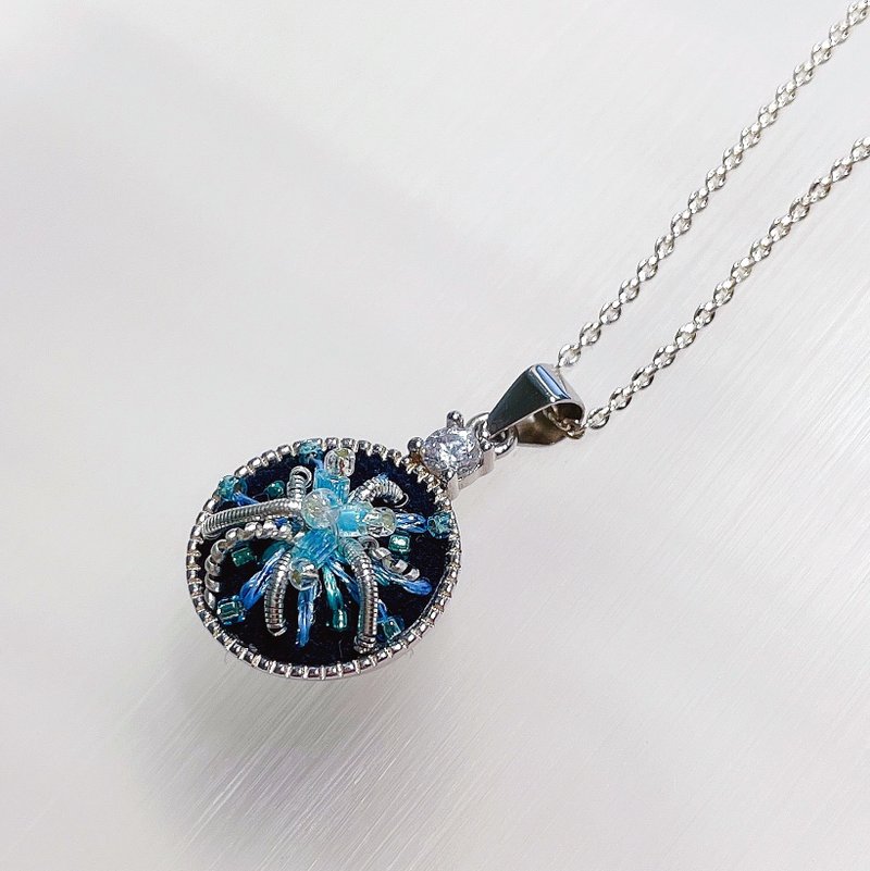 织妍CHIYEN 法式刺绣 / 时尚锁骨纯银项链 / 六色 - 项链 - 纯银 