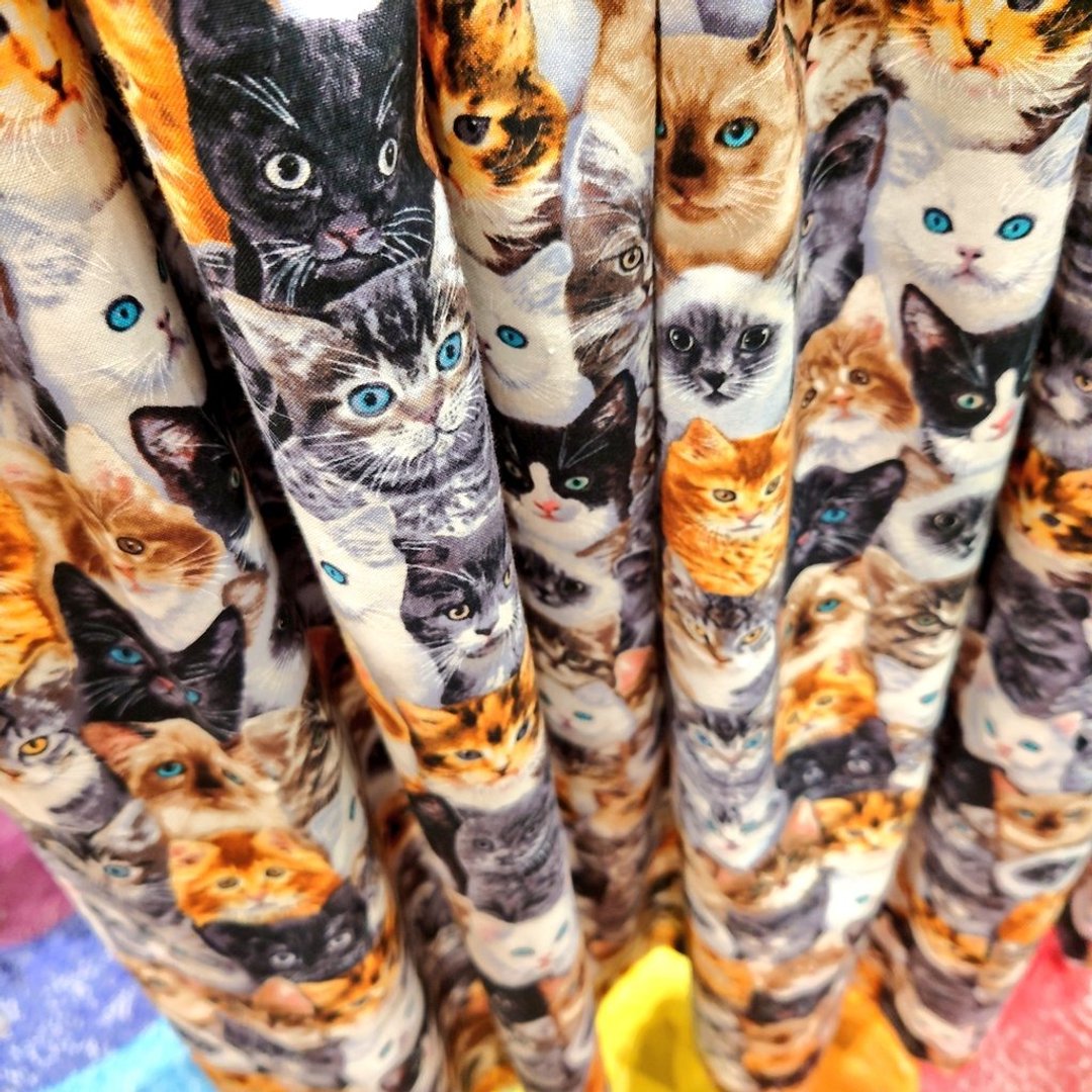 cute kitten skirts / 美国棉 100% 日本制 均码 - 裙子 - 棉 灰色