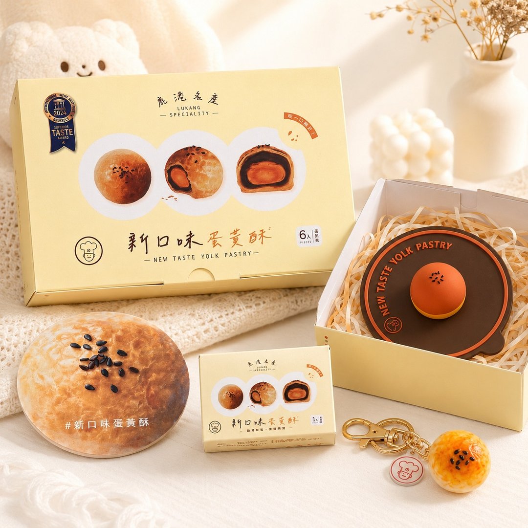 【蛋黄酥造型】文青风礼盒 |暑假 | 父亲节礼物 | 男生礼物 - 杯垫 - 陶 橘色