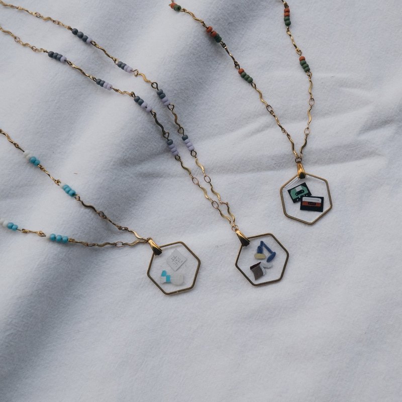 小物件中的完美日常——项链 - 项链 - 铜/黄铜 卡其色