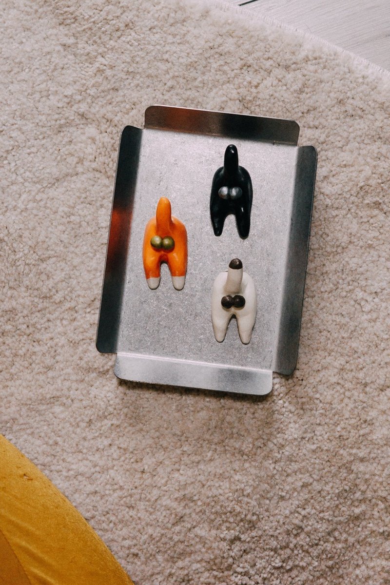 \ 猫蛋蛋磁铁 / - 摆饰 - 粘土 蓝色