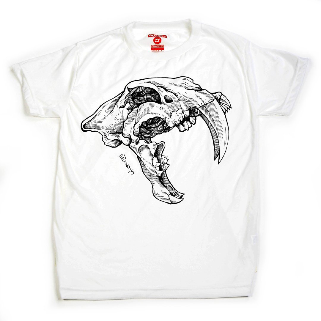 Animal Skull unisex men woman cotton mix Chapter One T-shirt - 男装上衣/T 恤 - 棉．麻 白色