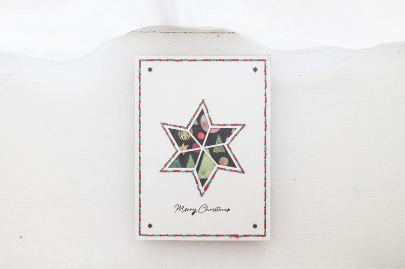希望之星－白色版－手缝夹心卡－雷雕 手工卡片－圣诞节 - 卡片/明信片 - 纸 