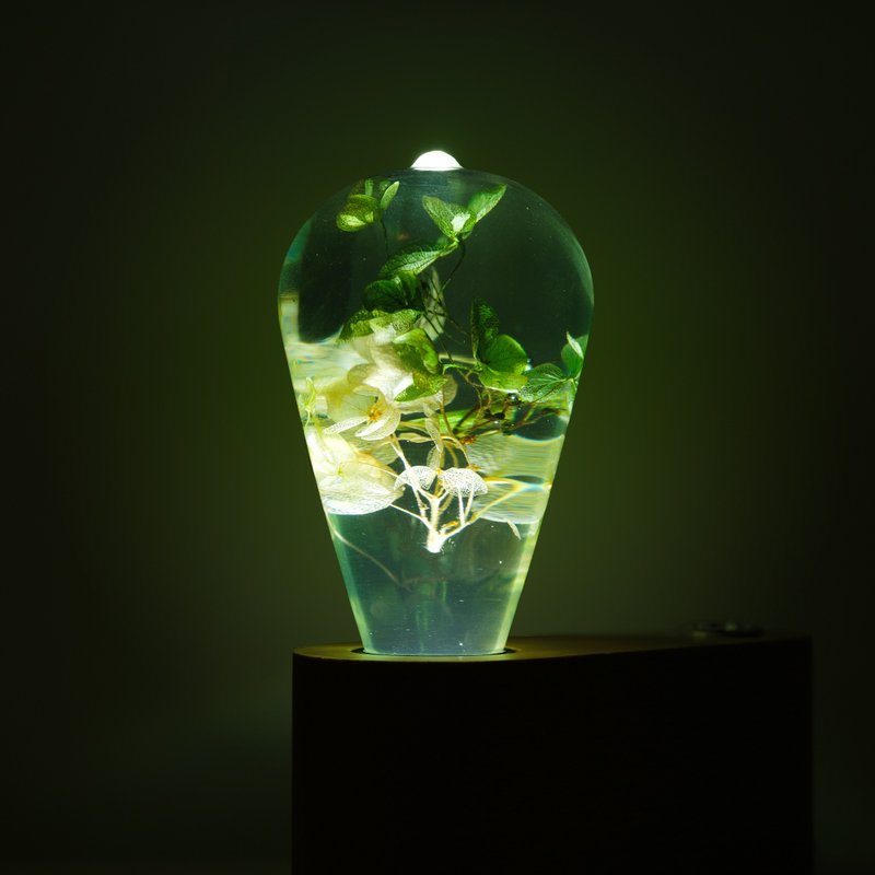花映四時 自然系小夜灯 原创树脂实心艺术灯泡氛围灯床头灯 - 摆饰 - 树脂 多色