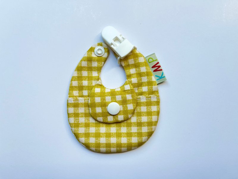 围兜兜造型平安袋 绿格纹 - 平安符/符袋 - 棉．麻 绿色