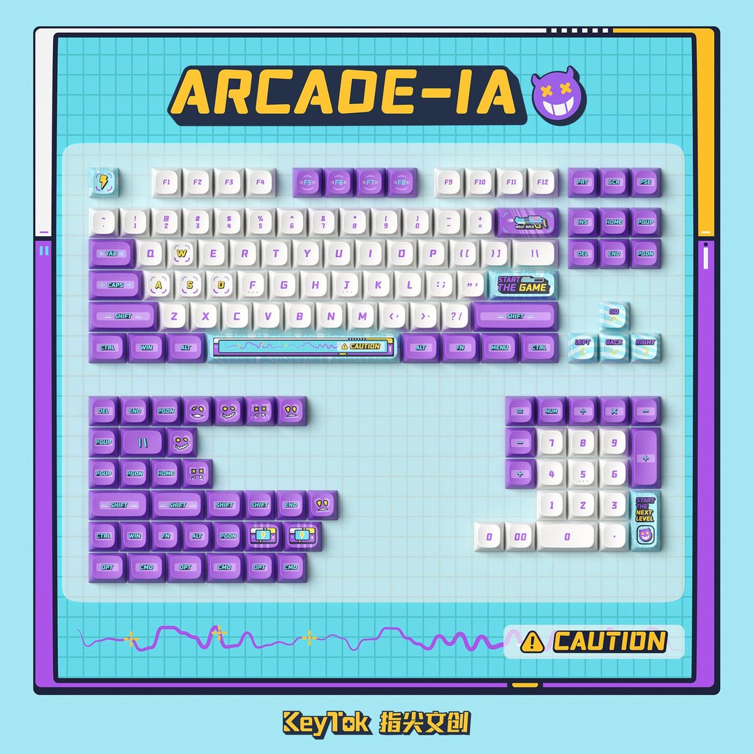 KDS Arcadeia 染色 PBT 键帽  keytok - 电脑配件 - 环保材料 