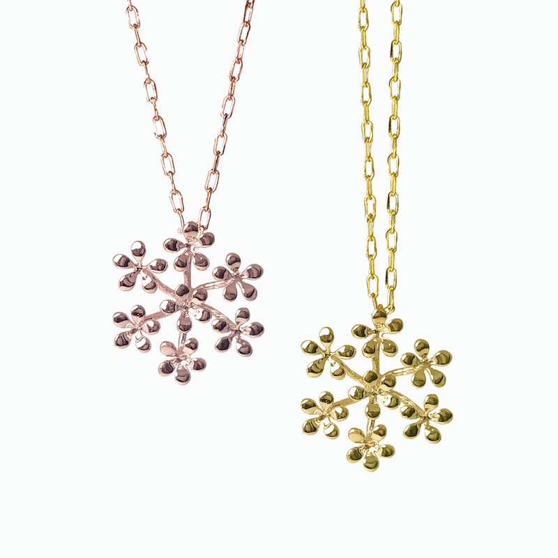 Necklace , Flower Pendant , Floral Necklace - 项链 - 其他金属 