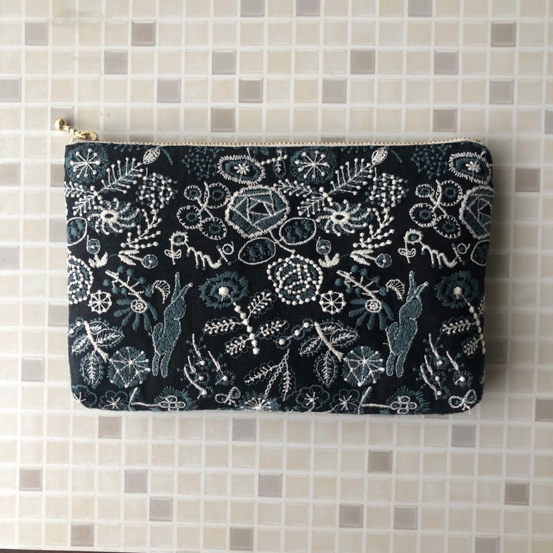 售罄 - 化妆包/杂物包 - 棉．麻 蓝色