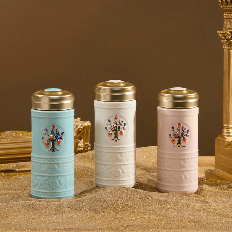 干唐轩活瓷 | 生命之树随身杯 / 大 / 双层 / 3色 330ml - 水瓶/水壶 - 瓷 多色