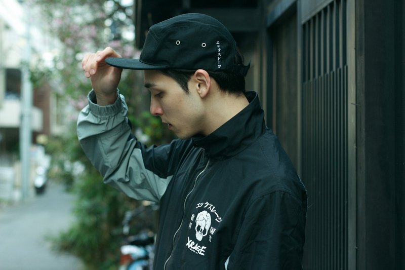 日系工装 五分割帽 - 帽子 - 棉．麻 黑色