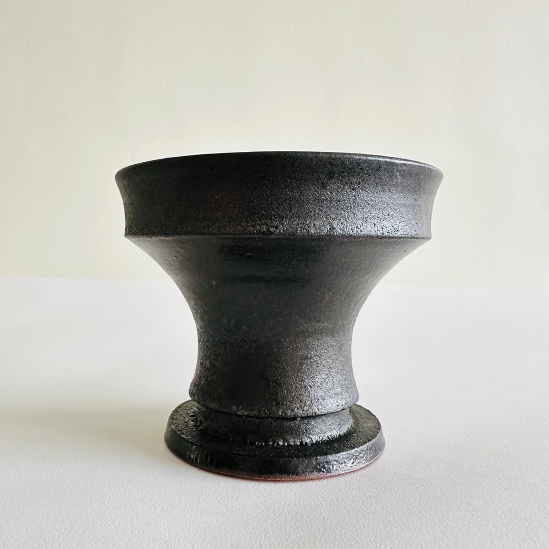 【圣火杯】手工陶 手捏花盆系列 金属釉 手作陶盆 块根盆栽 - 植栽/盆栽 - 陶 金色