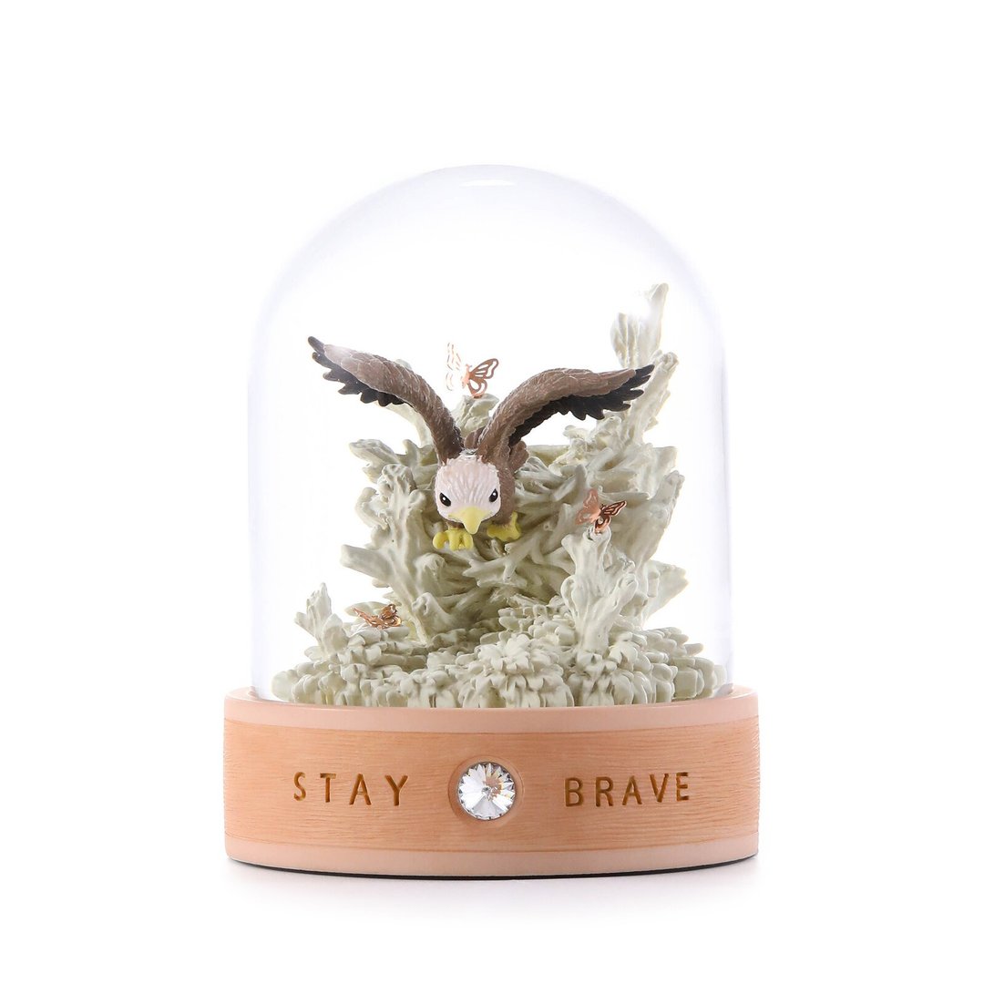 心灵守护神-Stay brave 玻璃罩摆件生日情人圣诞交换弥月疗愈老鹰 - 摆饰 - 玻璃 