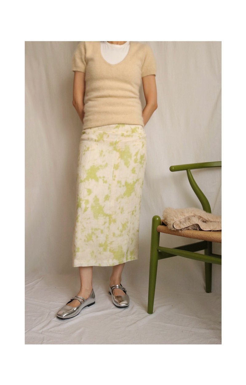 古着浅奶油黄柔软安哥拉兔毛深v合身剪裁毛衣 - 女装针织衫/毛衣 - 其他材质 