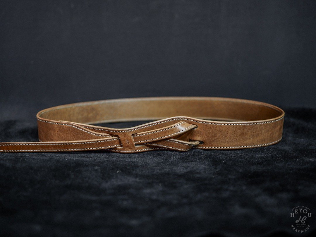 Buckleless Leather Belt 无带扣皮革腰带 咖色 - 皮带/腰带 - 真皮 咖啡色