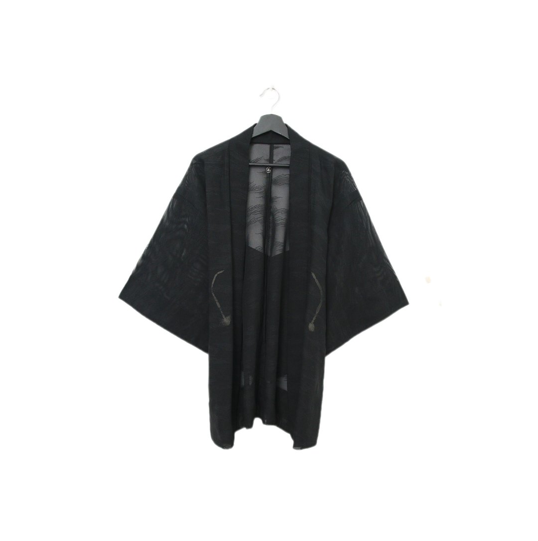 Back to Green-日本透肤羽织 山脉轮廓 tf-04/vintage kimono - 女装休闲/机能外套 - 丝．绢 