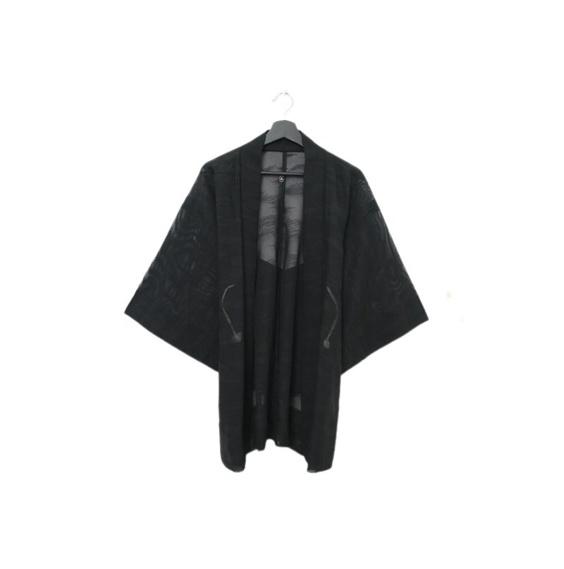 Back to Green-日本透肤羽织 山脉轮廓 tf-04/vintage kimono - 女装休闲/机能外套 - 丝．绢 