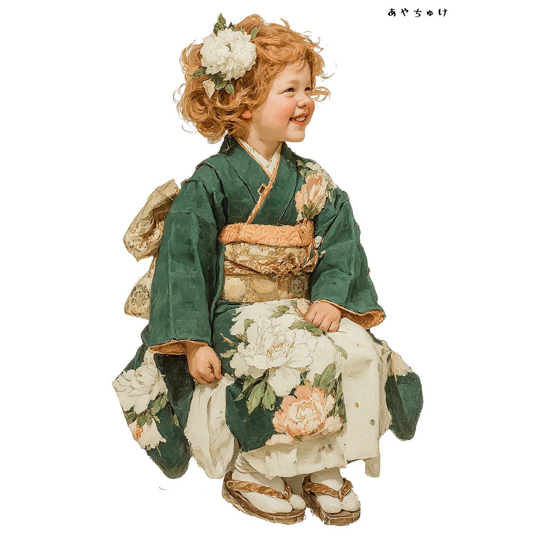 【12月新品4】07-114-0012 人物贴纸 和服复古 - 贴纸 - 纸 